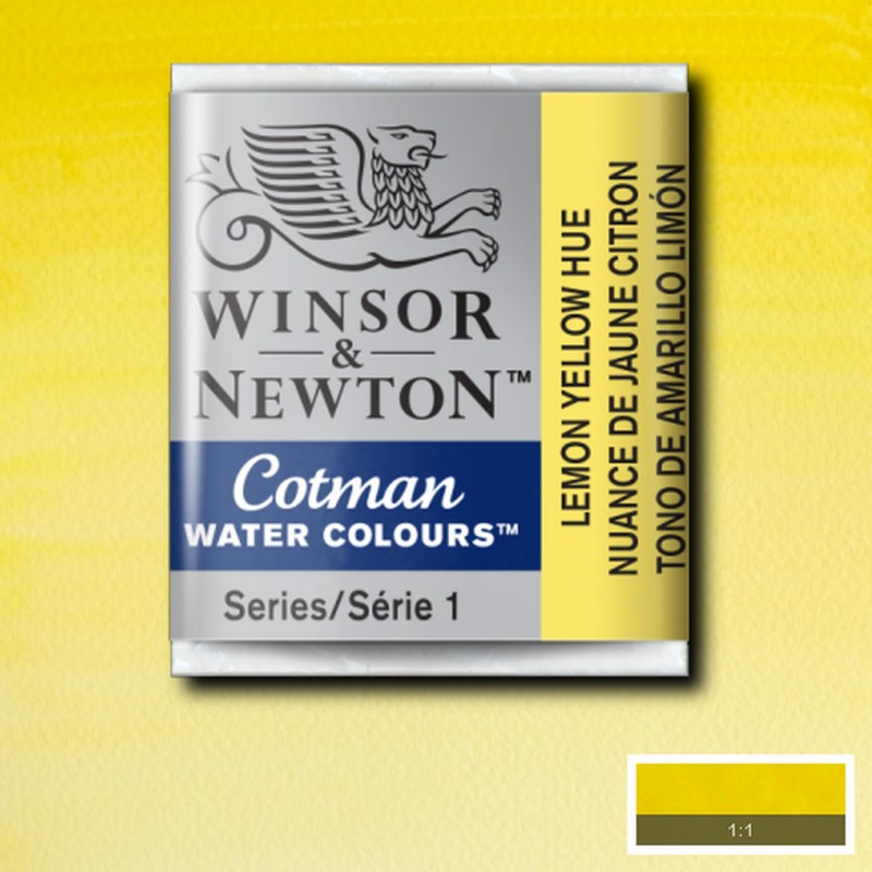 Acuarela Winsor & Newton 346 Lemon Yellow pastilla